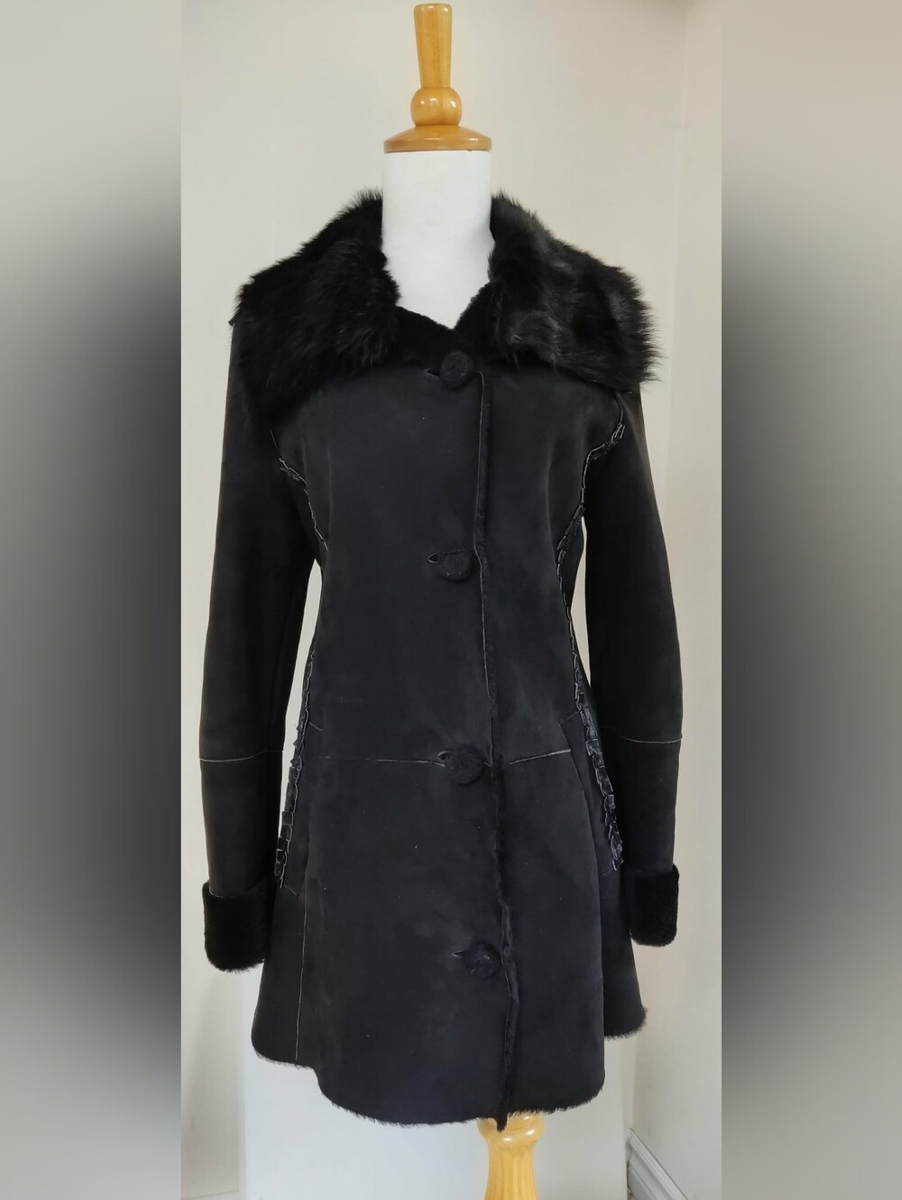 Compagnia Delle Pelli Suede Leather Coat Size 42